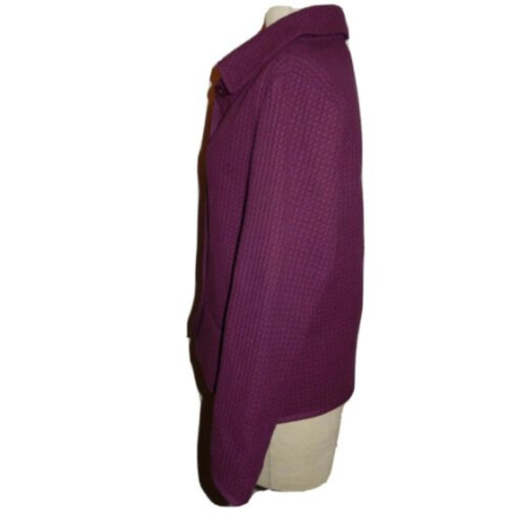 Cabela's Women’s Small Jacket Waffle Weave Purple LS Button Front Casual - Picture 4 of 6